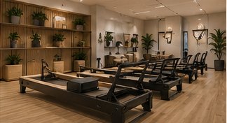 Pilates reformer studio met professionele reformers